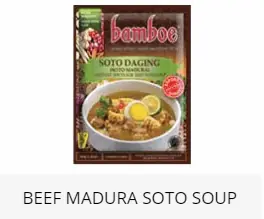 Bamboe Soto Daging  (Beef Madura Soto Soup)