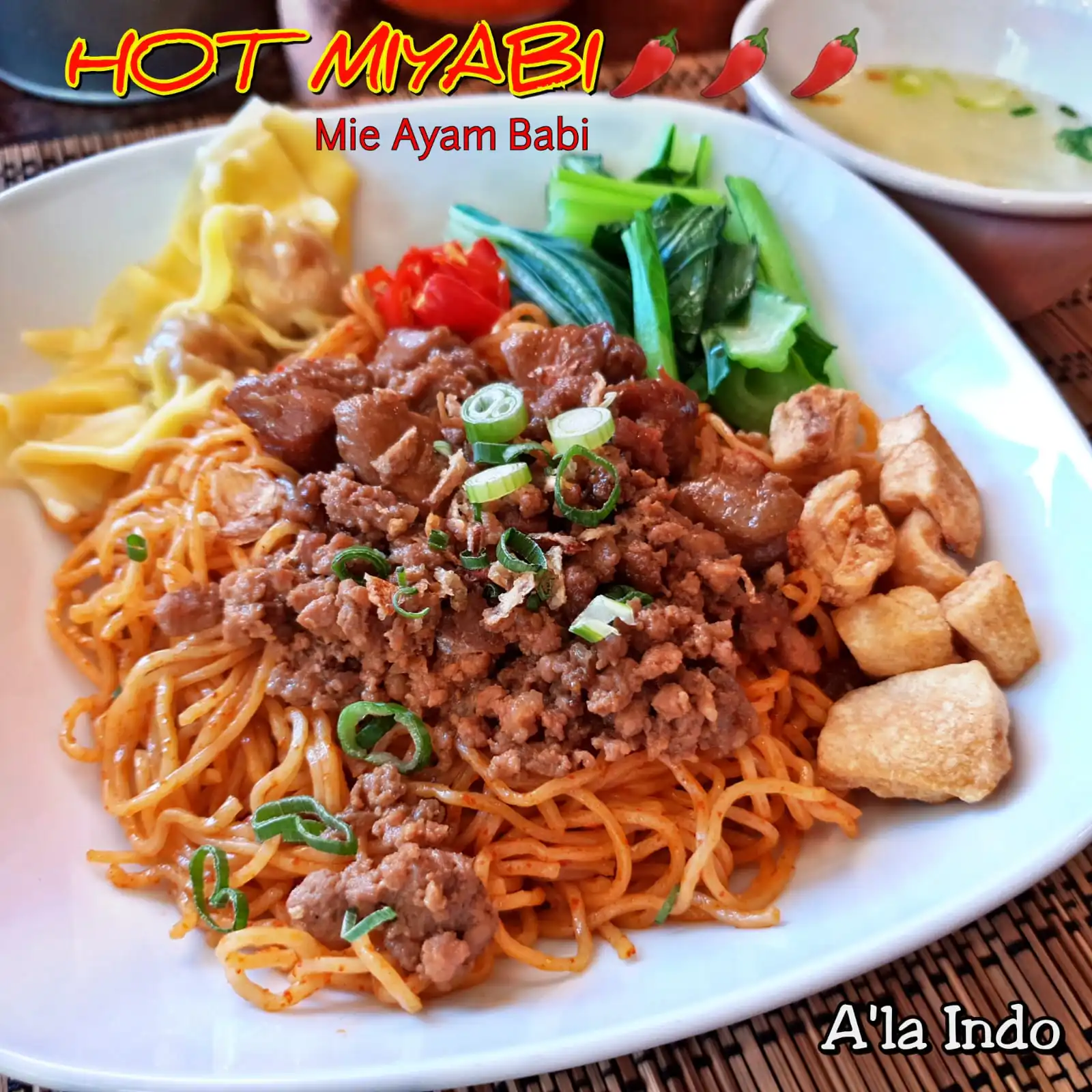 Mie Ayam Babi Pedas (Hot Miyabi) by A'la Indo