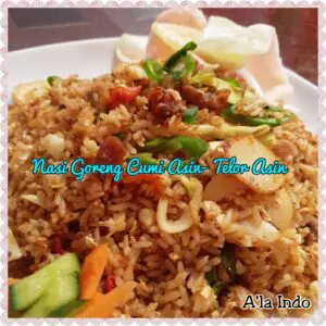 Nasi Goreng Cumi Asin Telor Asin (Dry Salted Squid & Salted Duck Egg Fried Rice)