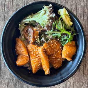 Salmon teriyaki Donburi